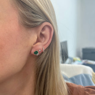 Emerald & Diamond Studs  Lindsey Leigh Jewelry.

