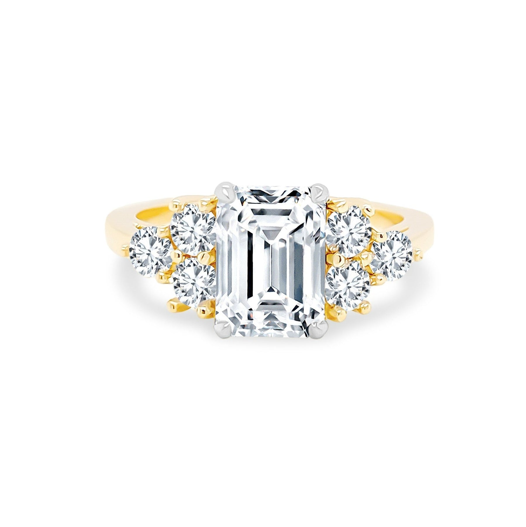 Emerald Diamond with Trio Diamonds – Lindsey Leigh Jewelry