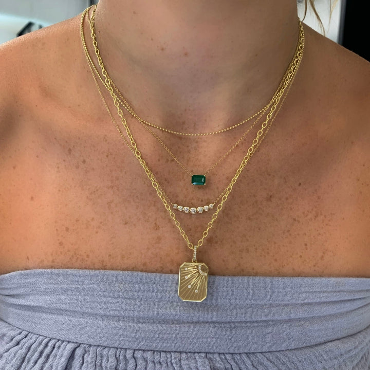 Emerald Necklace - Lindsey Leigh Jewelry