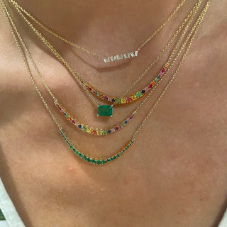 Emerald Necklace  Lindsey Leigh Jewelry.
