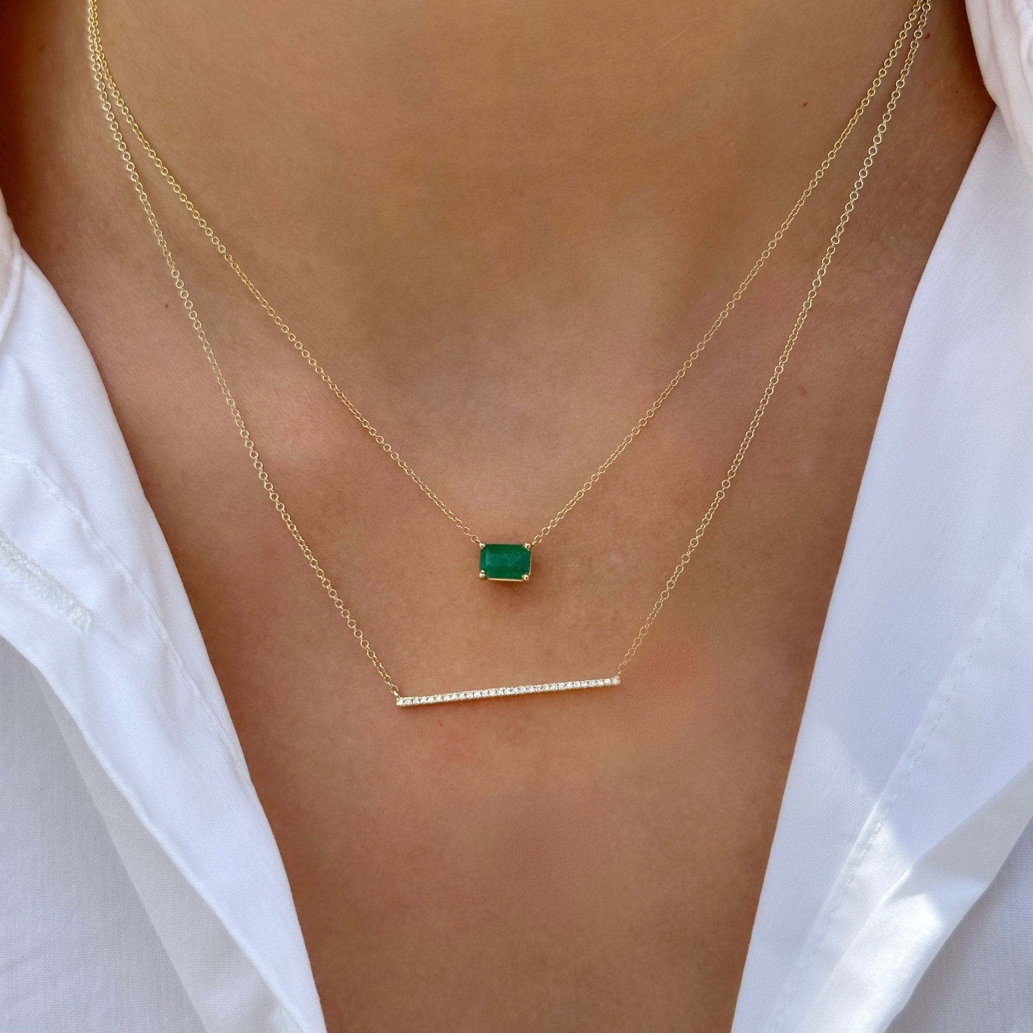 Emerald necklaces clearance for sale