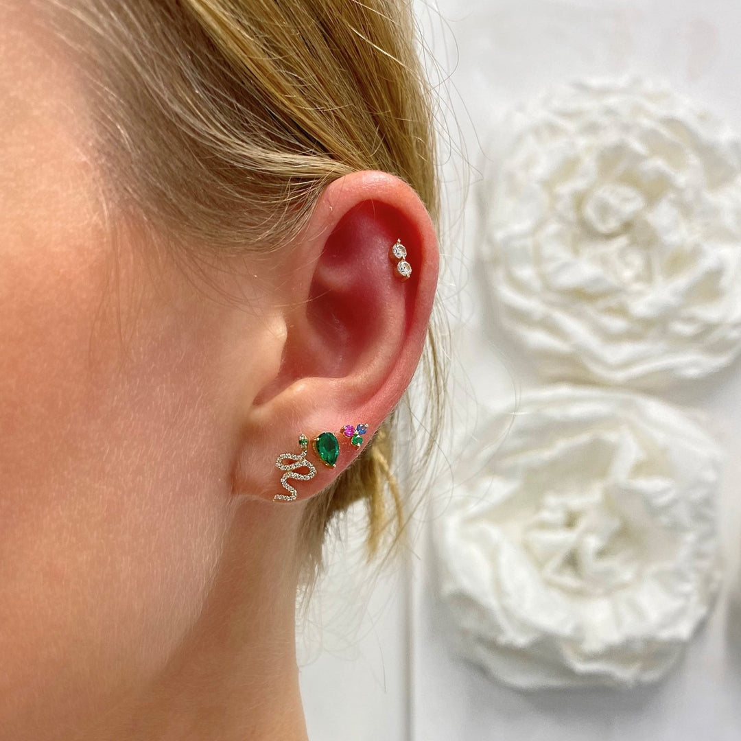Emerald Pear Studs - Lindsey Leigh Jewelry