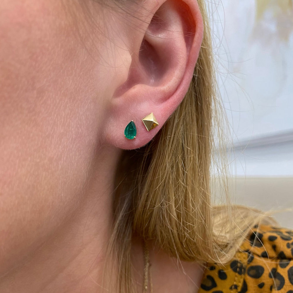 Emerald Pear Studs - Lindsey Leigh Jewelry
