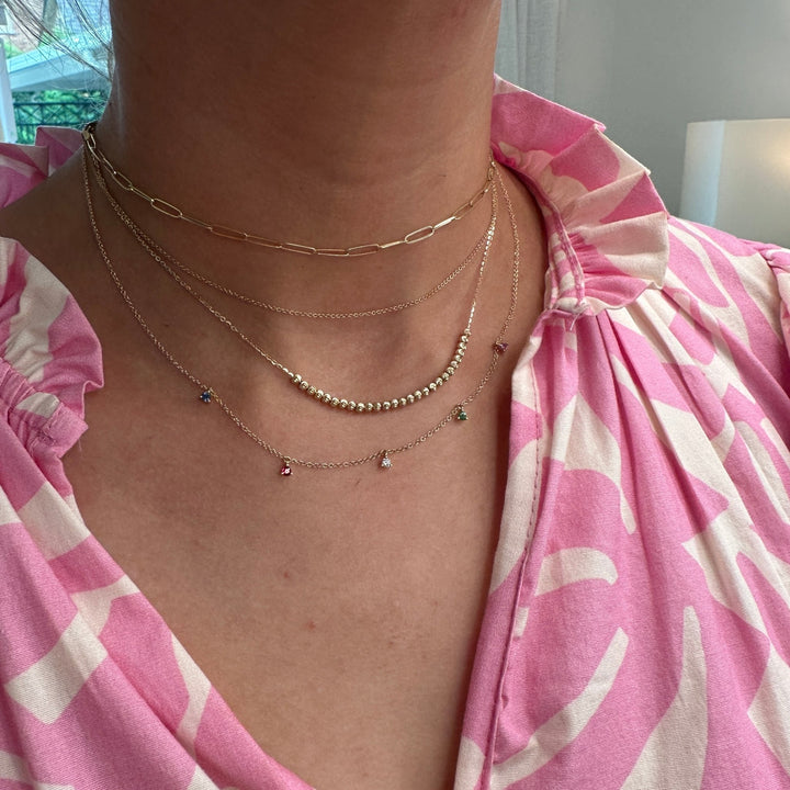 Faceted Bead Station Necklace - Lindsey Leigh Jewelry