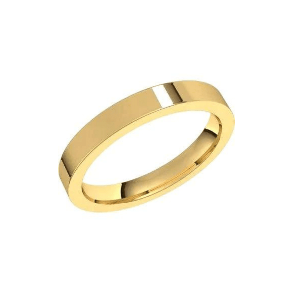 Flat gold ring band deals