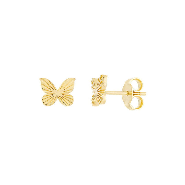Fluted Butterfly Studs - Lindsey Leigh Jewelry