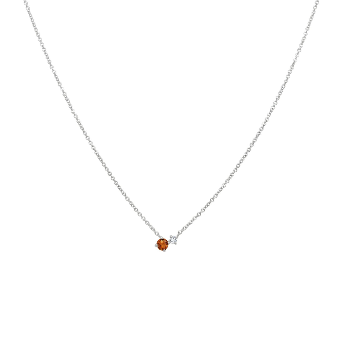 Gemstone and Diamond Duo Necklace - Lindsey Leigh Jewelry