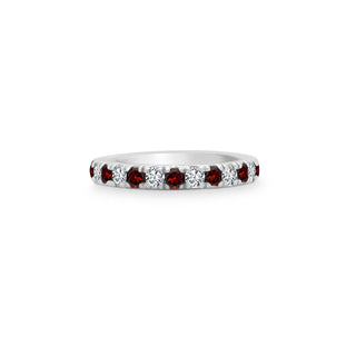 Gemstone and Diamond Halfway Band  Lindsey Leigh Jewelry.
