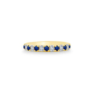Gemstone and Diamond Halfway Band  Lindsey Leigh Jewelry.

