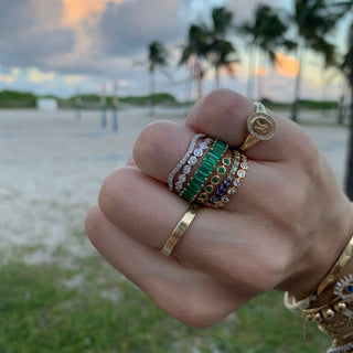 Gemstone Bezel Band  Lindsey Leigh Jewelry.

