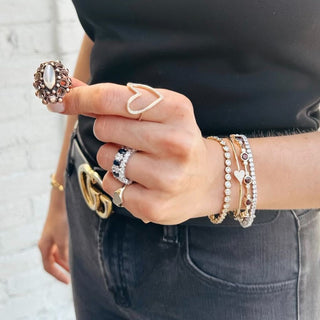 Gemstone Bezel Bar Bracelet  Lindsey Leigh Jewelry.
