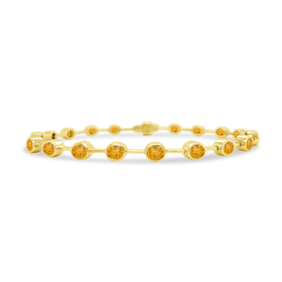 Gemstone Bezel Bar Bracelet - Lindsey Leigh Jewelry