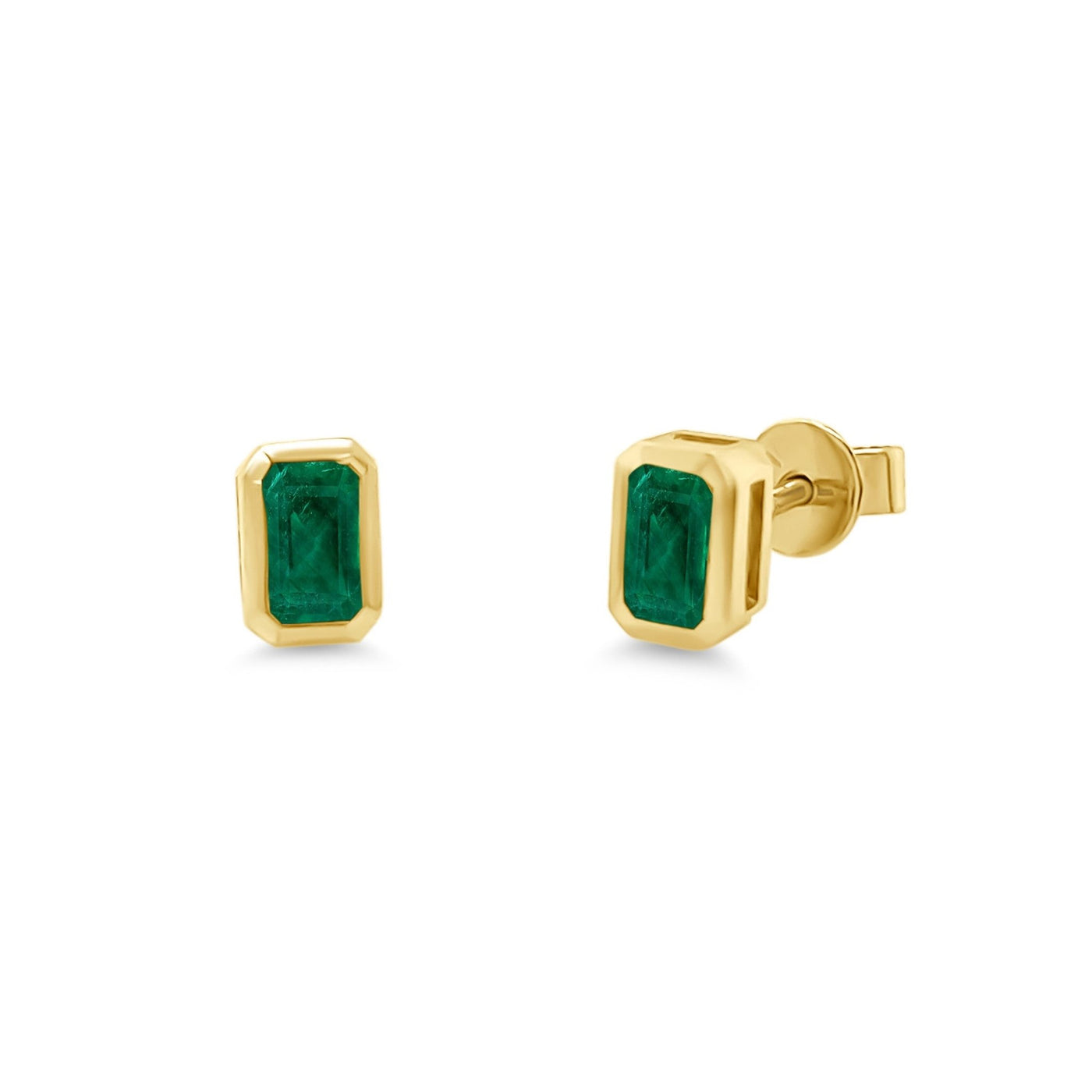 Gemstone Bezel Studs - Lindsey Leigh Jewelry