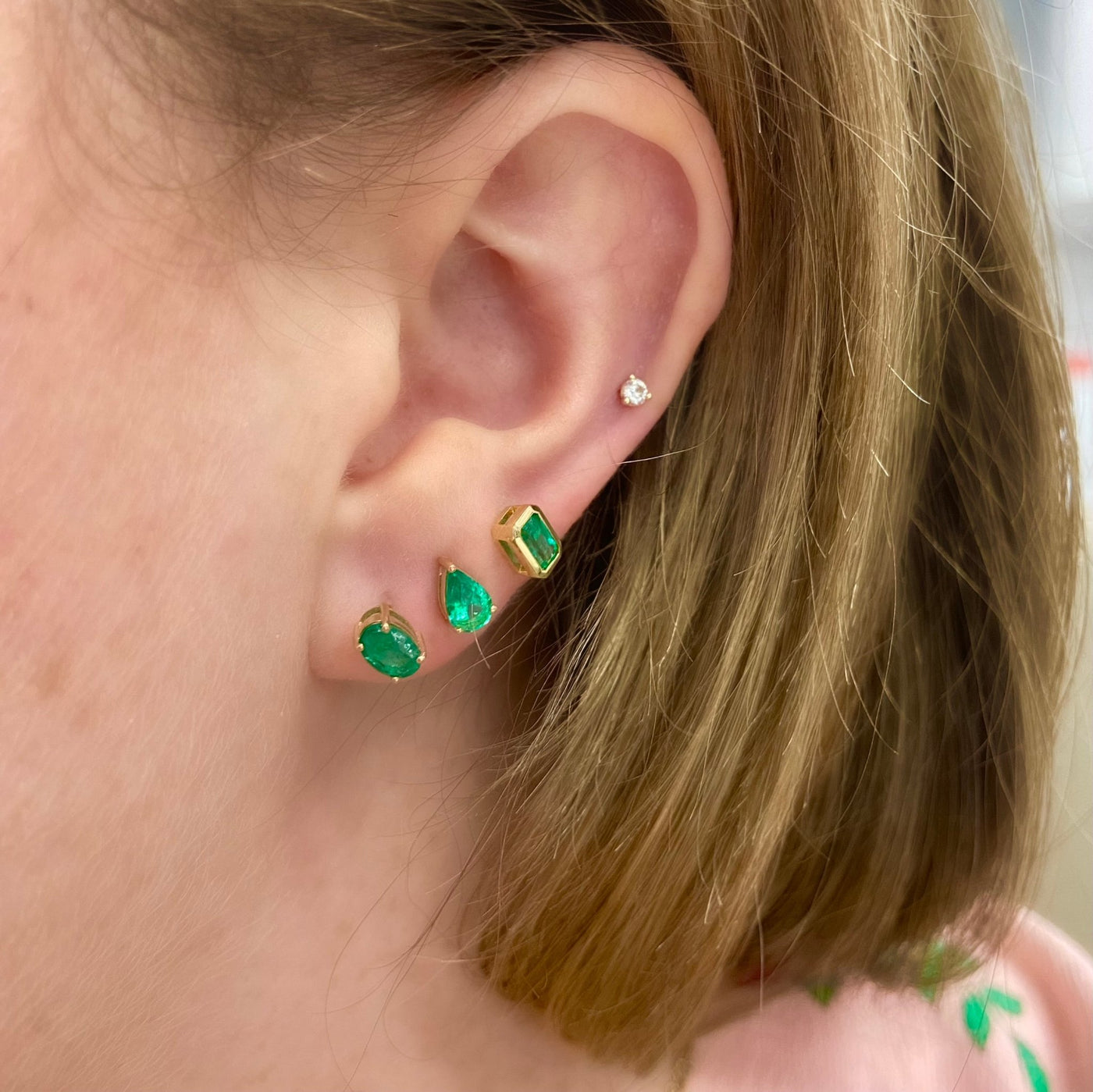 Gemstone Bezel Studs - Lindsey Leigh Jewelry