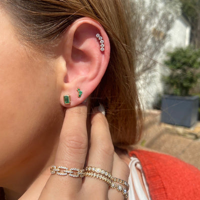 Gemstone Bezel Studs - Lindsey Leigh Jewelry