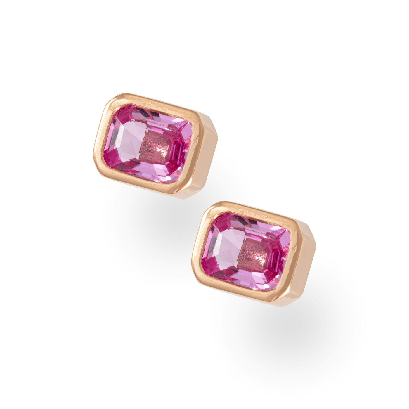 Gemstone Bezel Studs - Lindsey Leigh Jewelry