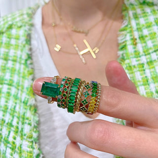 Gemstone Clover Band  Lindsey Leigh Jewelry.
