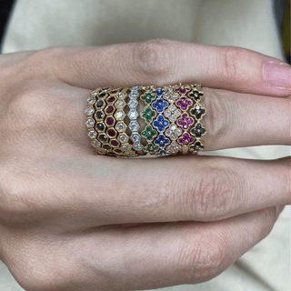 Gemstone Clover Band  Lindsey Leigh Jewelry.
