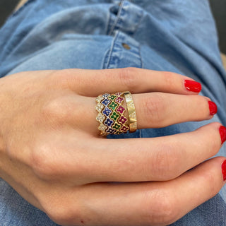 Gemstone Clover Band  Lindsey Leigh Jewelry.
