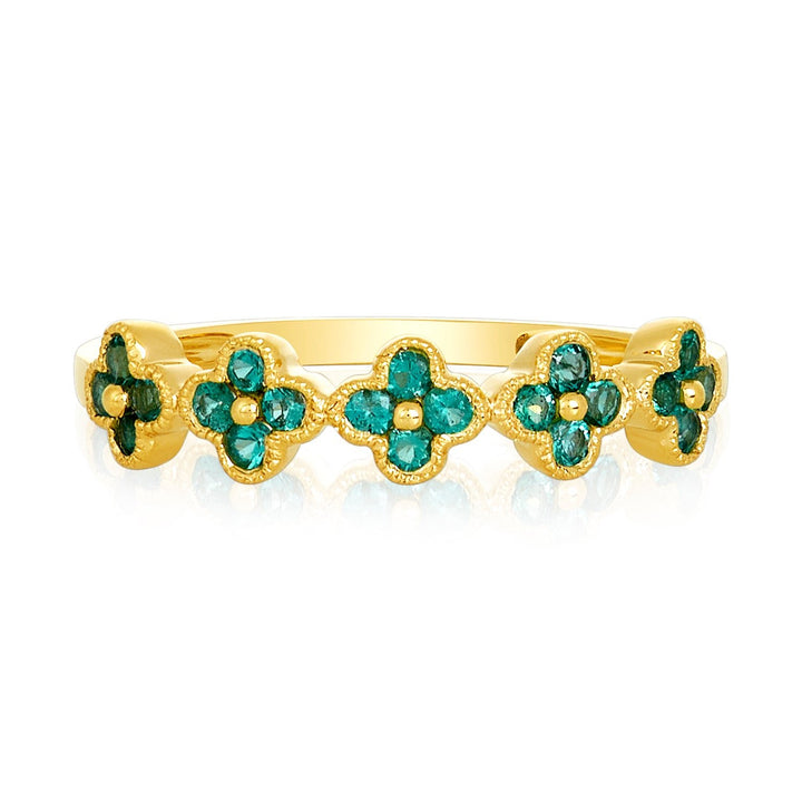Gemstone Clover Band - Lindsey Leigh Jewelry