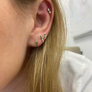 Gemstone & Diamond Bar Studs  Lindsey Leigh Jewelry.
