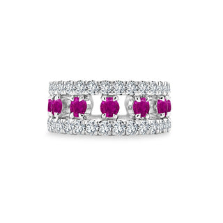 Gemstone & Diamond Cage Band  Lindsey Leigh Jewelry.
