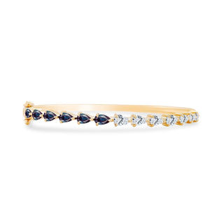 Gemstone & Diamond Chasing Pear Bangle  Lindsey Leigh Jewelry.
