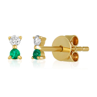 Gemstone & Diamond Duo Stud  Lindsey Leigh Jewelry.
