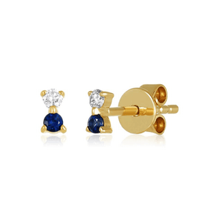 Gemstone & Diamond Duo Stud  Lindsey Leigh Jewelry.
