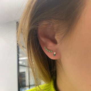 Gemstone & Diamond Duo Stud  Lindsey Leigh Jewelry.
