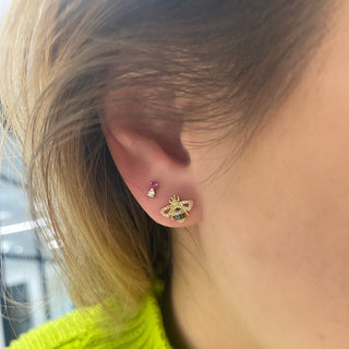 Gemstone & Diamond Duo Stud  Lindsey Leigh Jewelry.

