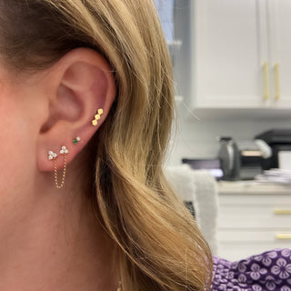 Gemstone & Diamond Duo Stud  Lindsey Leigh Jewelry.
