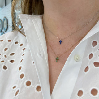 Gemstone Mini Cross Necklace  Lindsey Leigh Jewelry.

