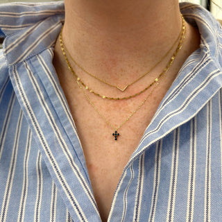 Gemstone Mini Cross Necklace  Lindsey Leigh Jewelry.
