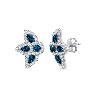 Gemstone Peacock Studs  Lindsey Leigh Jewelry.
