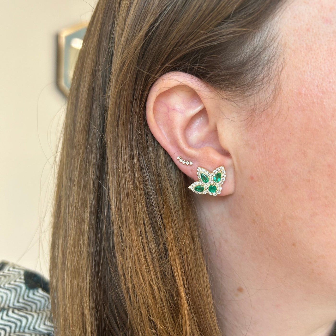 Gemstone Peacock Studs - Lindsey Leigh Jewelry