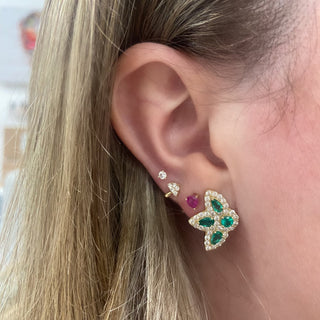 Gemstone Peacock Studs  Lindsey Leigh Jewelry.
