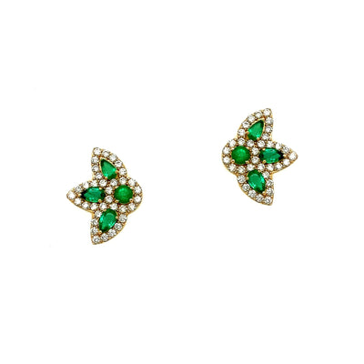 Gemstone Peacock Studs - Lindsey Leigh Jewelry