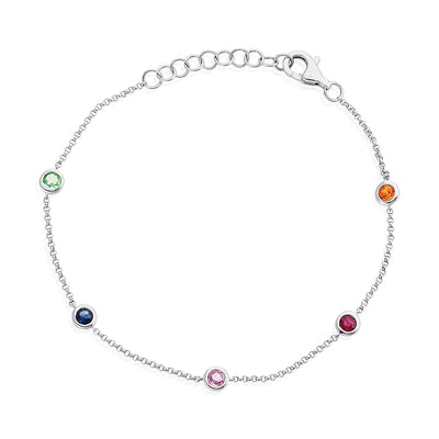 Gemstones by the Yard Bracelet - Lindsey Leigh Jewelry