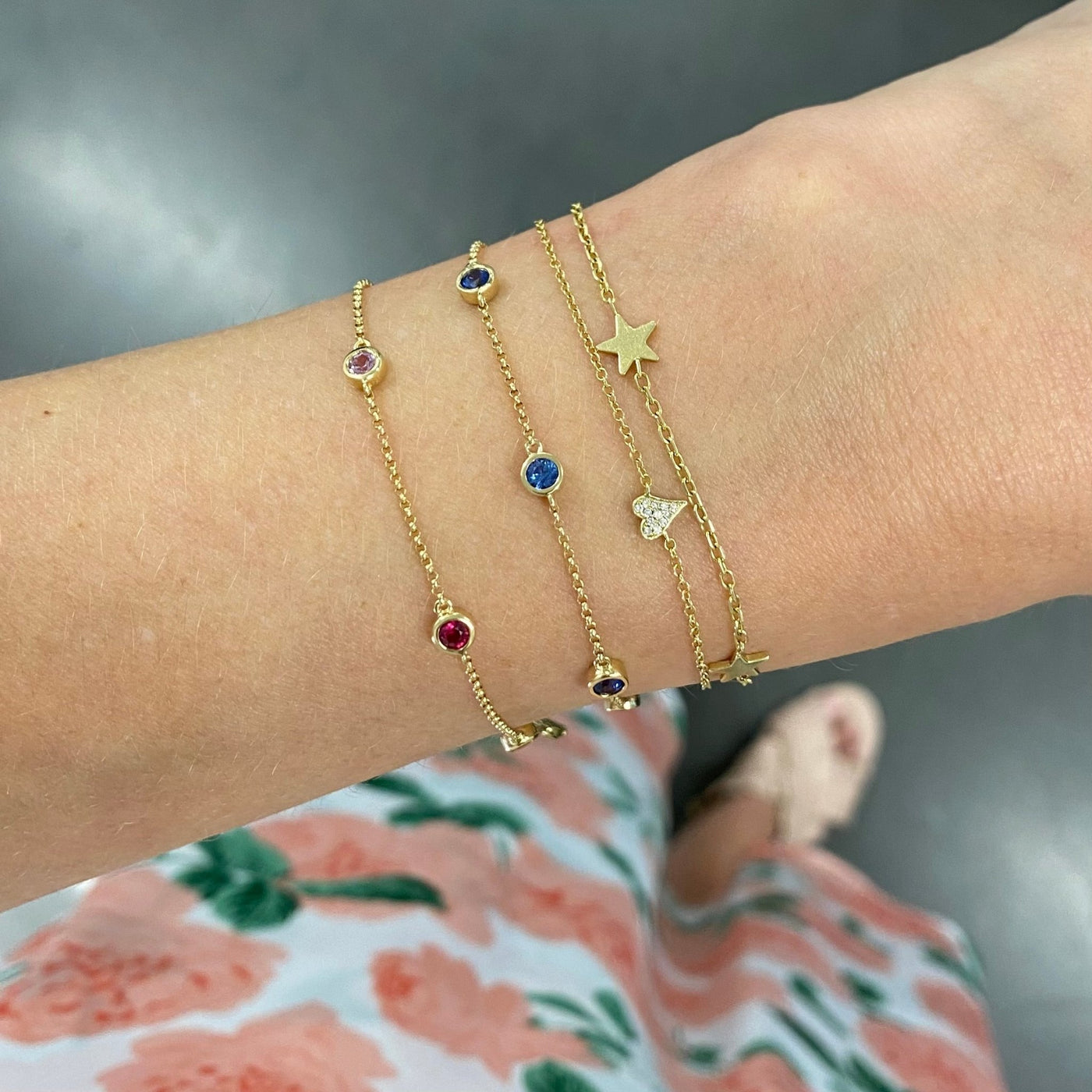 Gemstones by the Yard Bracelet - Lindsey Leigh Jewelry