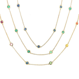 Gemstones by the Yard Necklace  Lindsey Leigh Jewelry.
