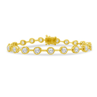 Gold Bar Bezel Bracelet  Lindsey Leigh Jewelry.
