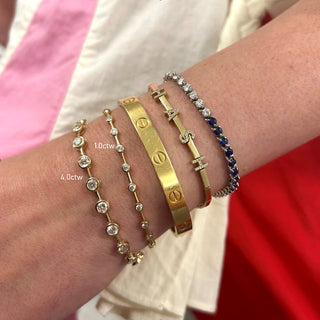 Gold Bar Bezel Bracelet  Lindsey Leigh Jewelry.
