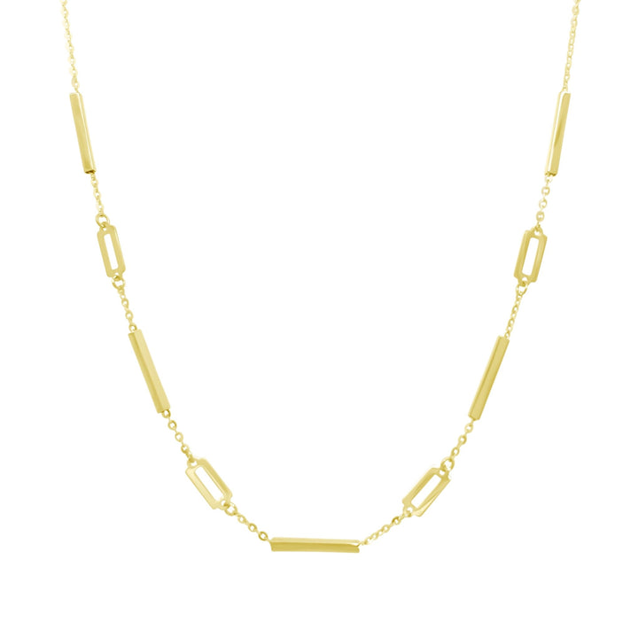 Gold Bar & Link Necklace - Lindsey Leigh Jewelry