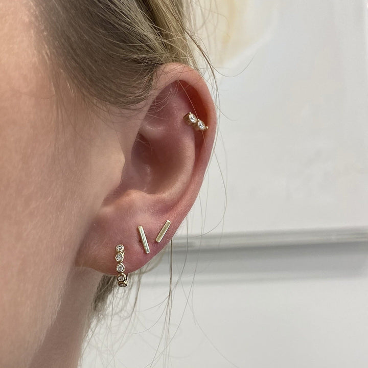 Gold Bar Studs - Lindsey Leigh Jewelry