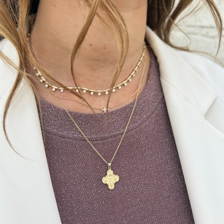 Gold Crucifix Pendant - Lindsey Leigh Jewelry