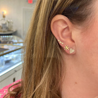 Gold & Diamond Heart Studs  Lindsey Leigh Jewelry.
