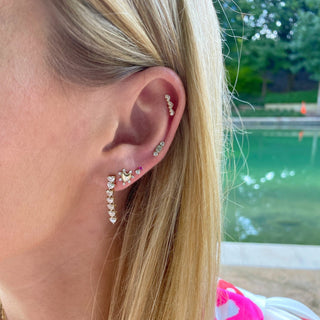 Gold & Diamond Heart Studs  Lindsey Leigh Jewelry.
