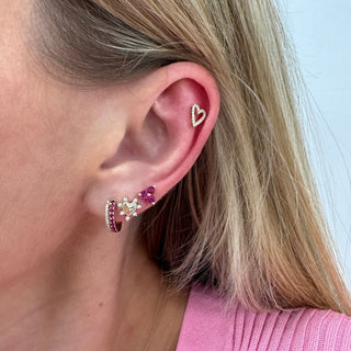 Gold & Diamond Heart Studs  Lindsey Leigh Jewelry.
