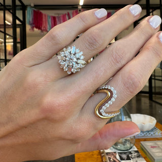Gold & Diamond Wavy Ring  Lindsey Leigh Jewelry.
